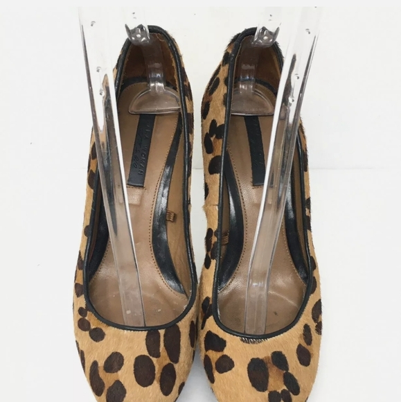 Zara Woman Pony Hair Heeled Platform Pumps 7.5 - Picture 3 of 9